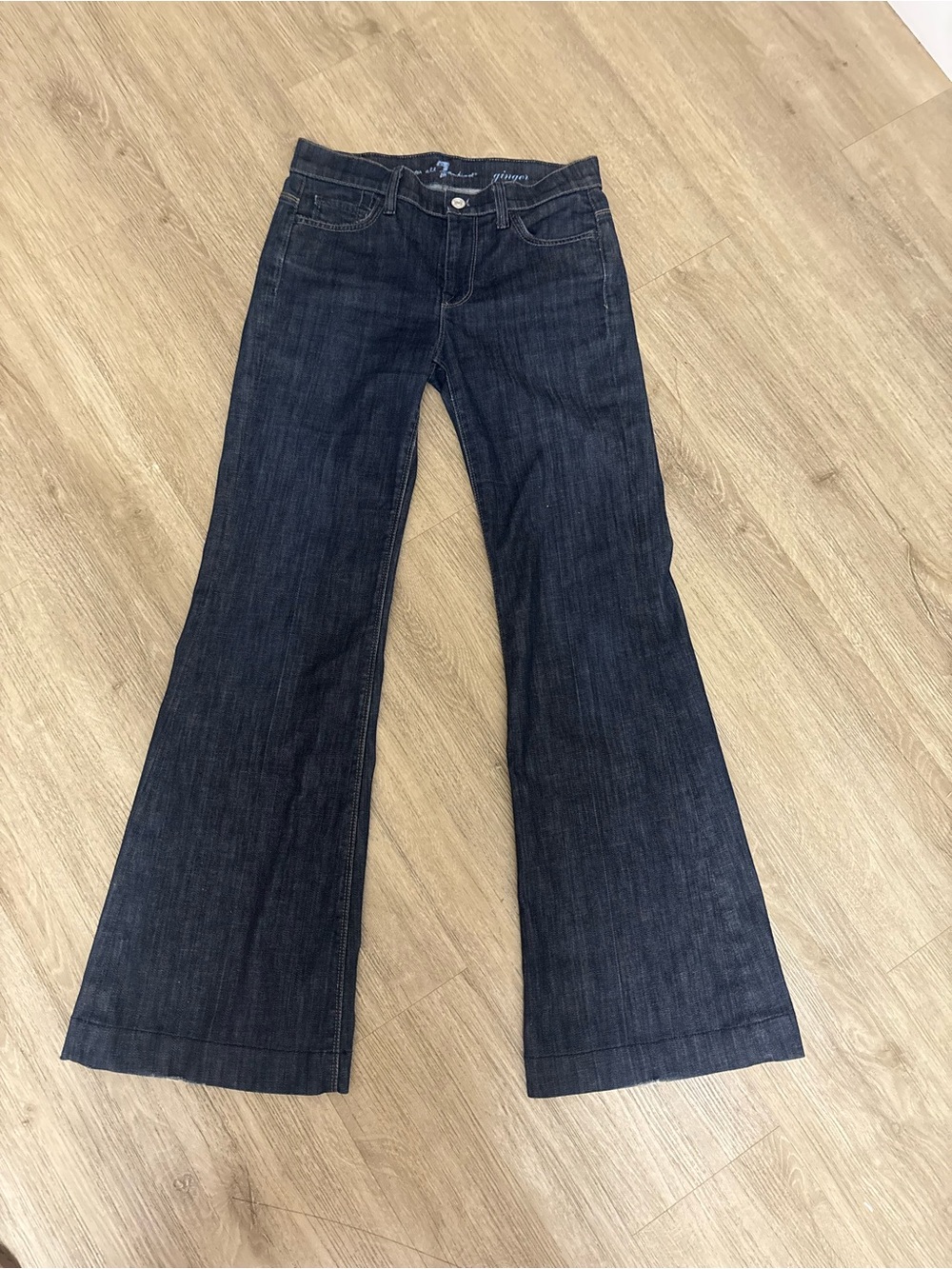 Dark Wash Flared Women's Jeans 7 For All Mankind